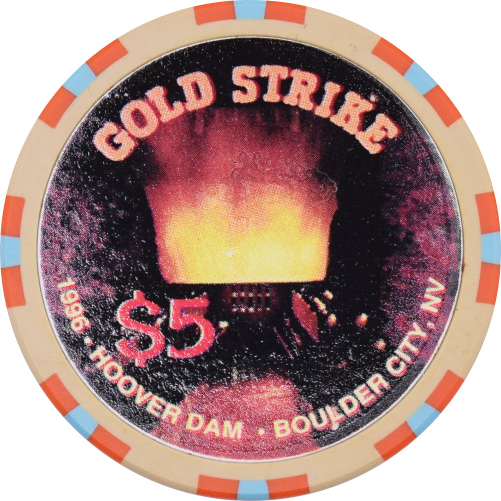 Gold Strike Inn Casino Boulder City Nevada $5 Hoover Dam Chip 1996