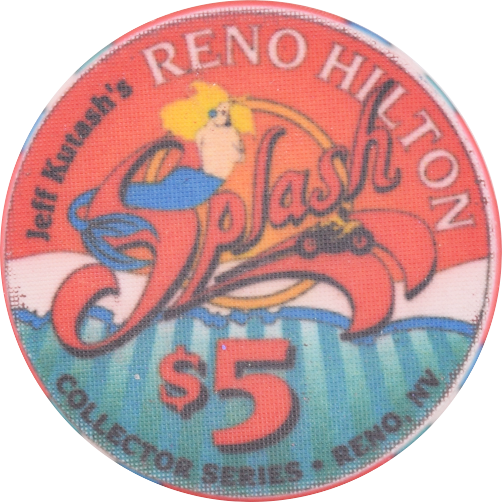 Hilton Resort Casino Reno Nevada $5 Splash Chip 1994