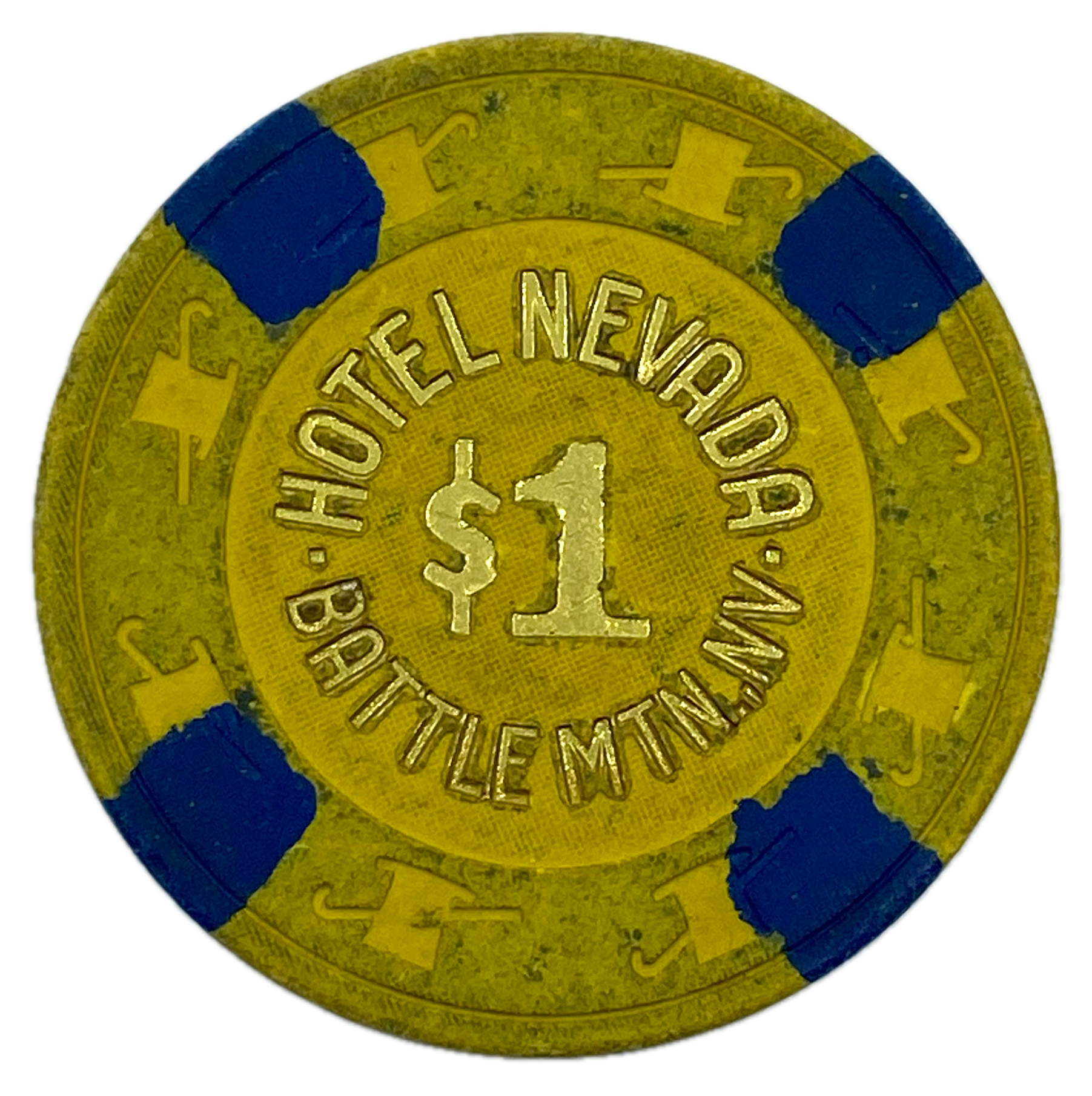 Hotel Nevada Casino Battle Mountain Nevada $1 Chip 1982