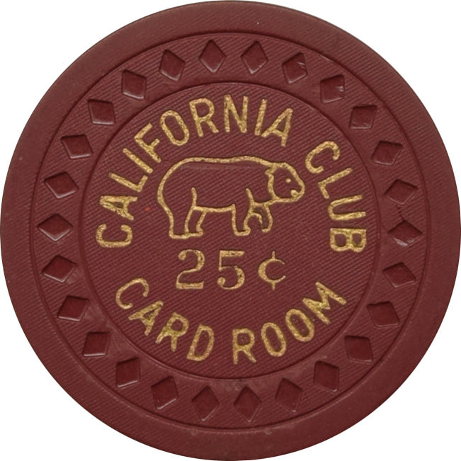 California Club Casino Las Vegas Nevada 25 Cent Chip 1951