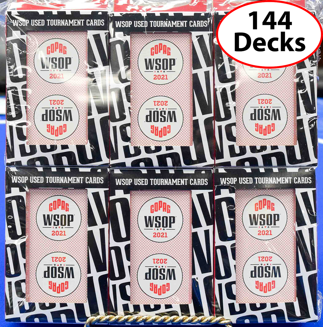 144 Used Red Decks WSOP 2021 Copag Plastic Playing Cards Bridge Size