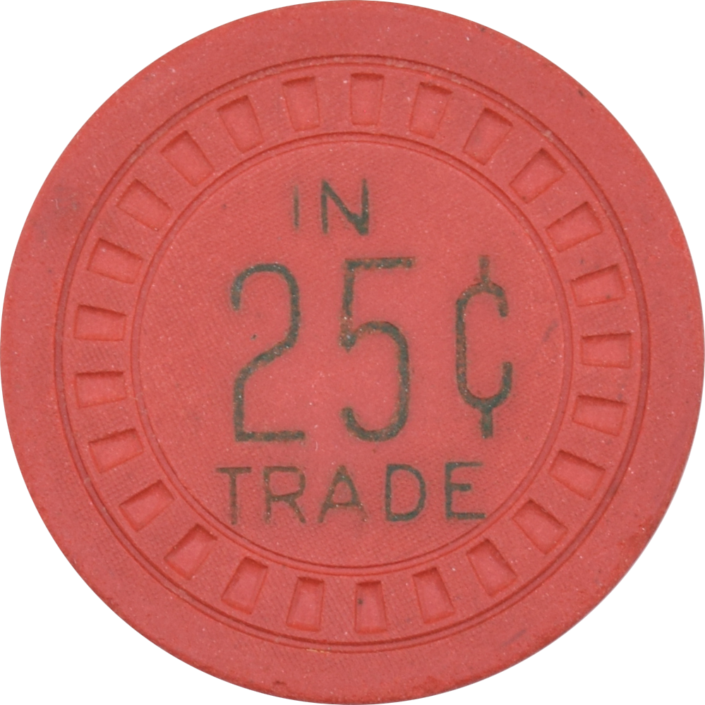 Los Angeles Club Illegal Casino Glasgow Montana 25 Cent in Trade Chip