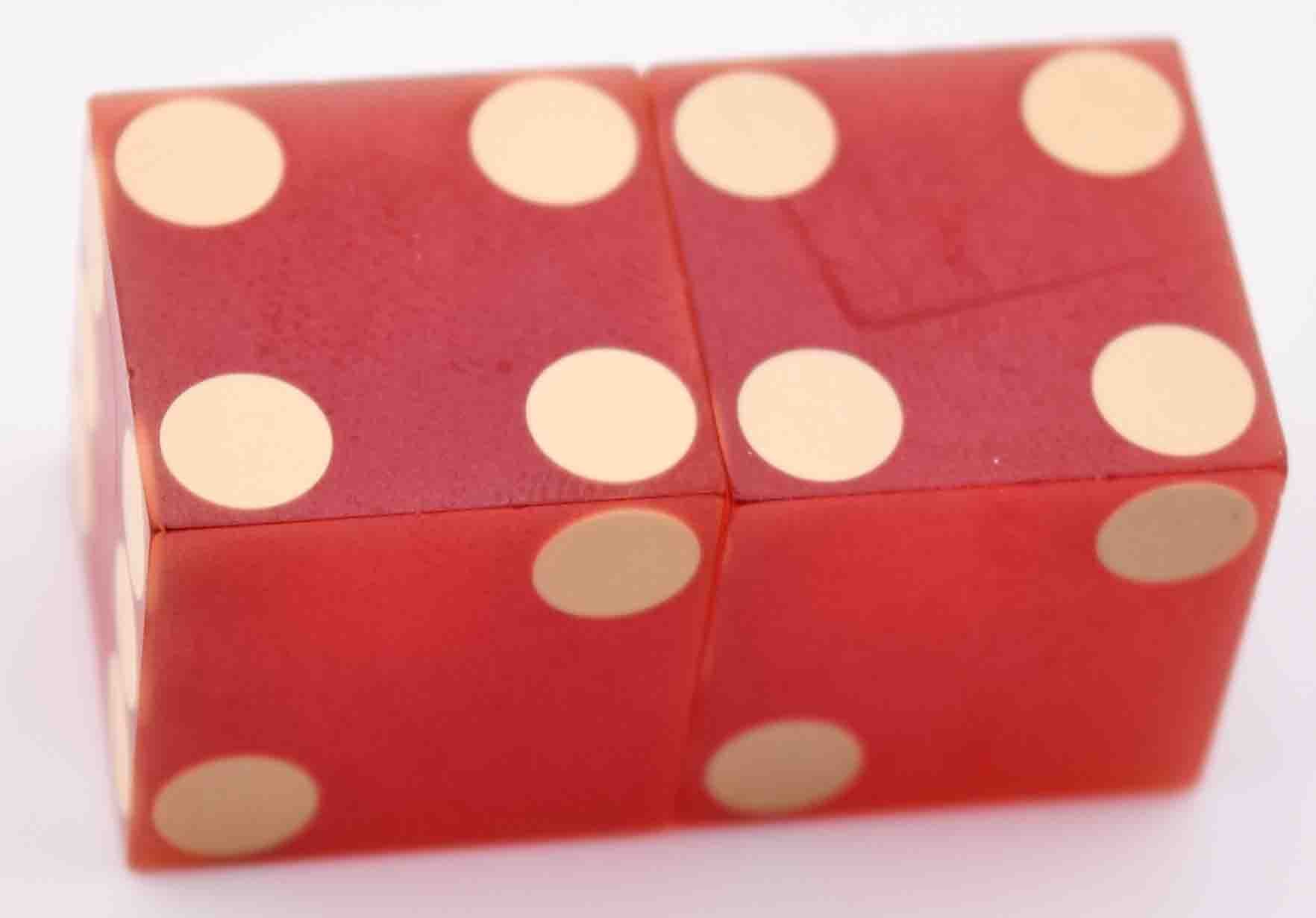 Silver Slipper Casino Las Vegas Nevada Dice Pair Red