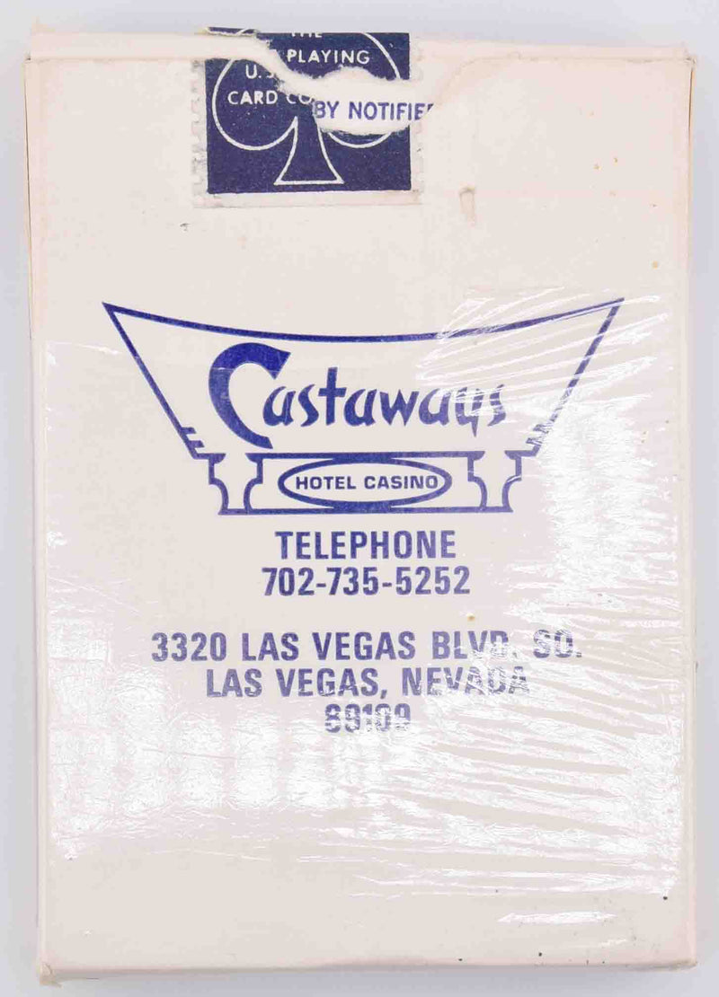 Castaways Casino Las Vegas Used Blue Deck of Playing Cards