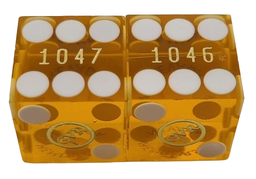 Green Valley Ranch Casino Henderson Nevada Pair of Used Yellow Dice