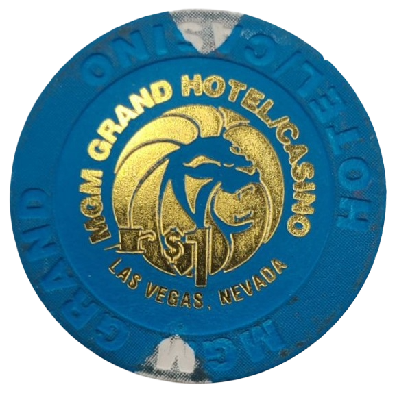 MGM Grand Casino Las Vegas Nevada $1 Chip Hot-Stamp 2025
