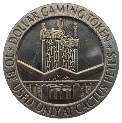 Cactus Pete's Hotel and Casino Jackpot Nevada $1 Token 1966