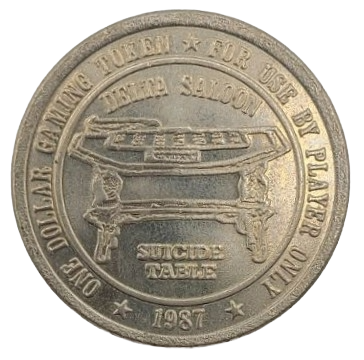 Delta Saloon Casino Virginia City Nevada $1 Token 1987