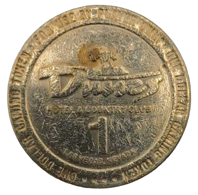 Dunes Hotel and Casino Las Vegas Nevada $1 Token 1988