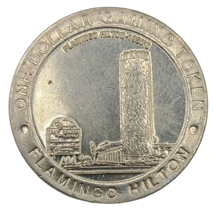 Flamingo Hilton Hotel and Casino Las Vegas NV $1 Token 1996 Building