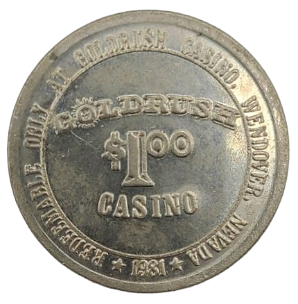 Goldrush Casino Wendover Nevada $1 Token 1981