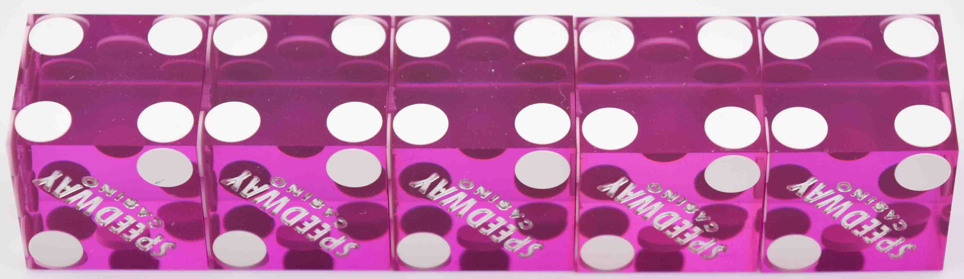 Speedway Casino N. Las Vegas Nevada Purple Stick of Matching Number Dice
