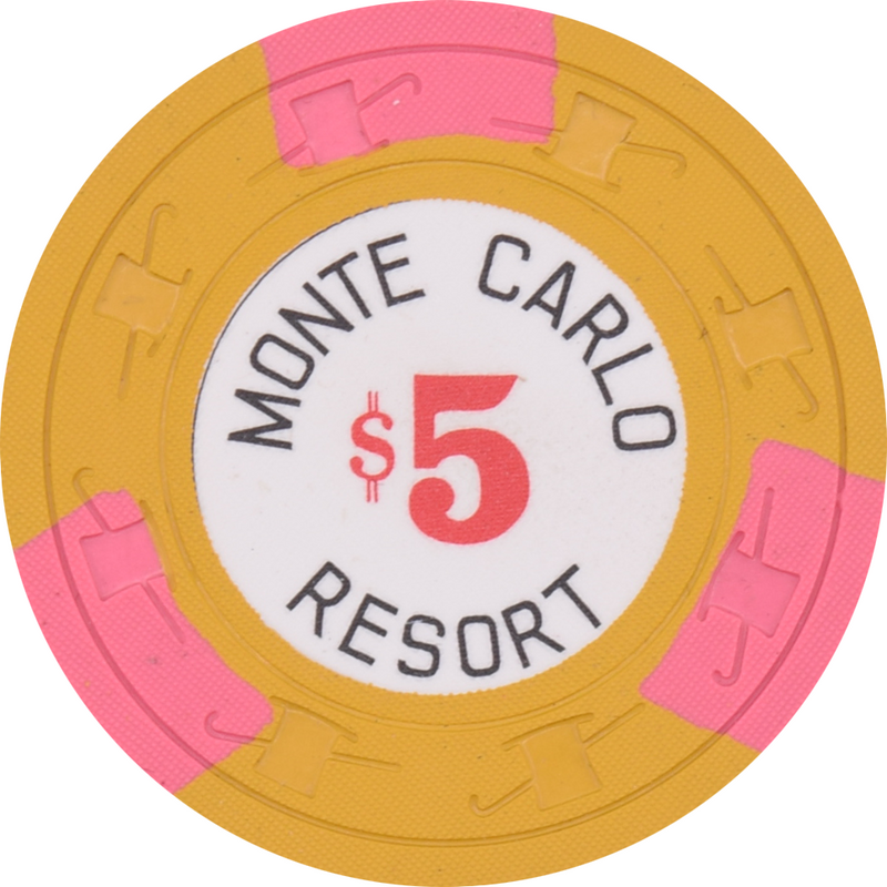 Monte Carlo Resort Casino Laughlin Nevada $5 Chip 1968