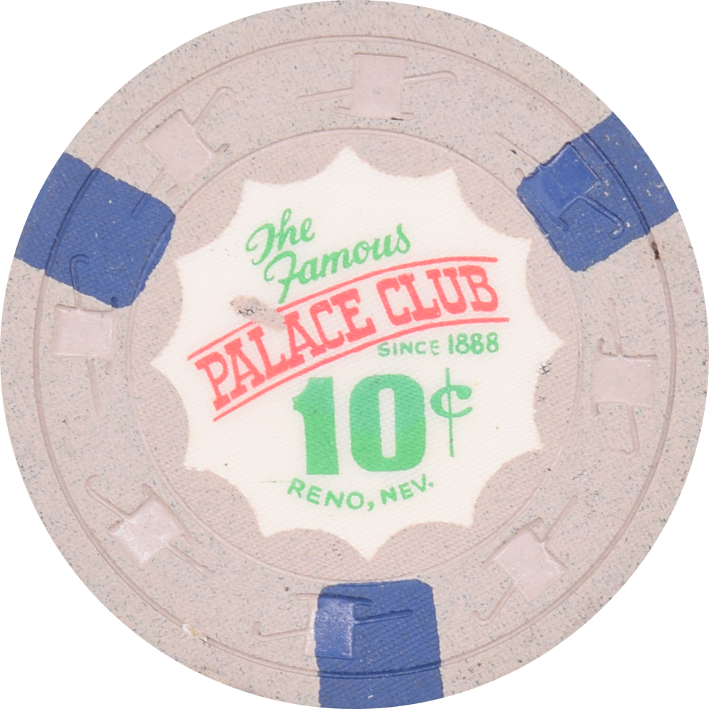 Palace Club Casino Reno Nevada 10 Cent C&J Chip 1960s