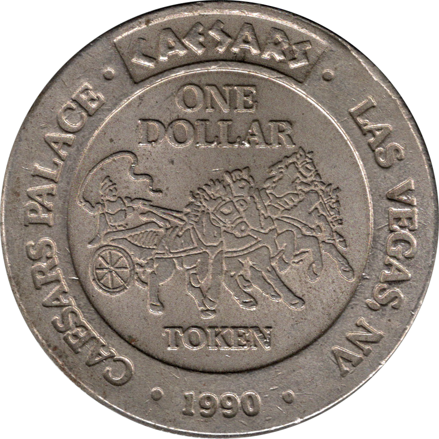Caesars Palace Casino Las Vegas Nevada $1 Gaming Token 1990