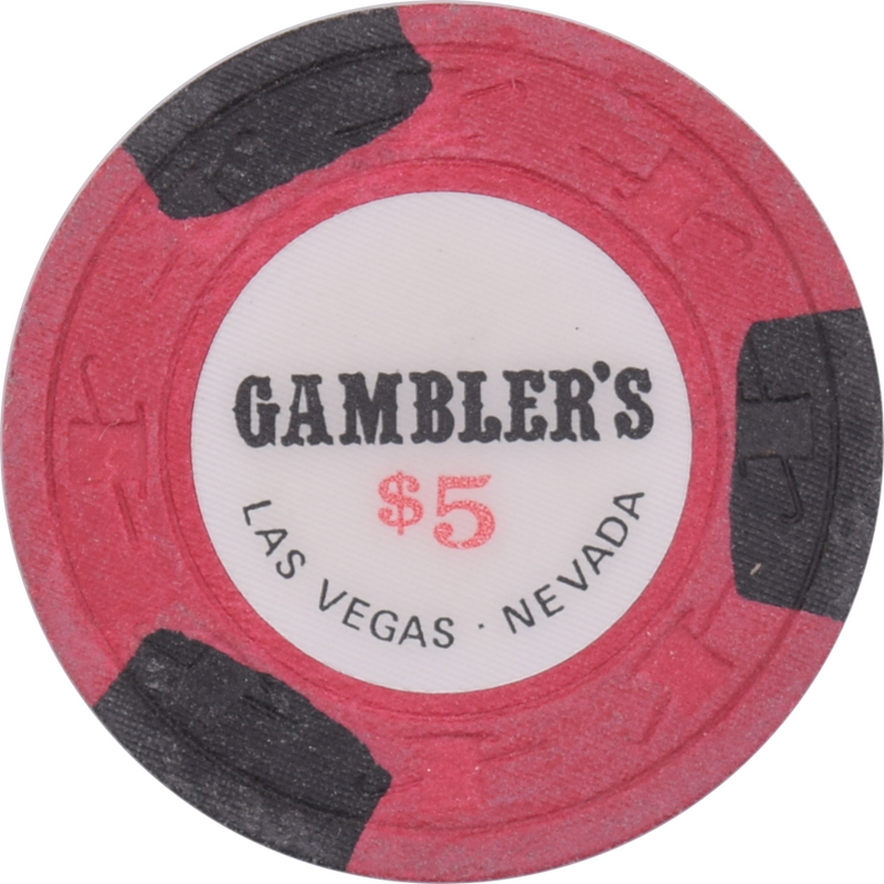 Gambler's (Hall of Fame) Casino Las Vegas Nevada $5 Chip 1974