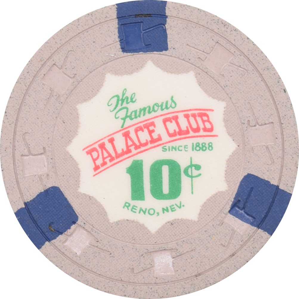 Palace Club Casino Reno Nevada 10 Cent C&J Chip 1960s