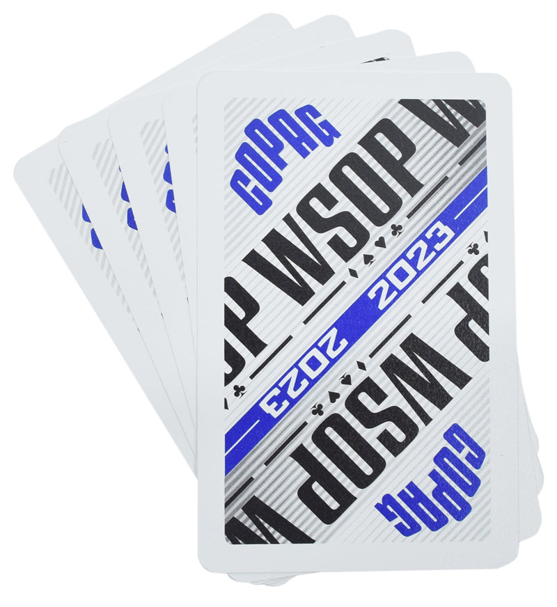 Copag WSOP 2023 Tournament Used Modern Design 100% Plastic Playing Cards - Narrow Size (Bridge) Regular Index