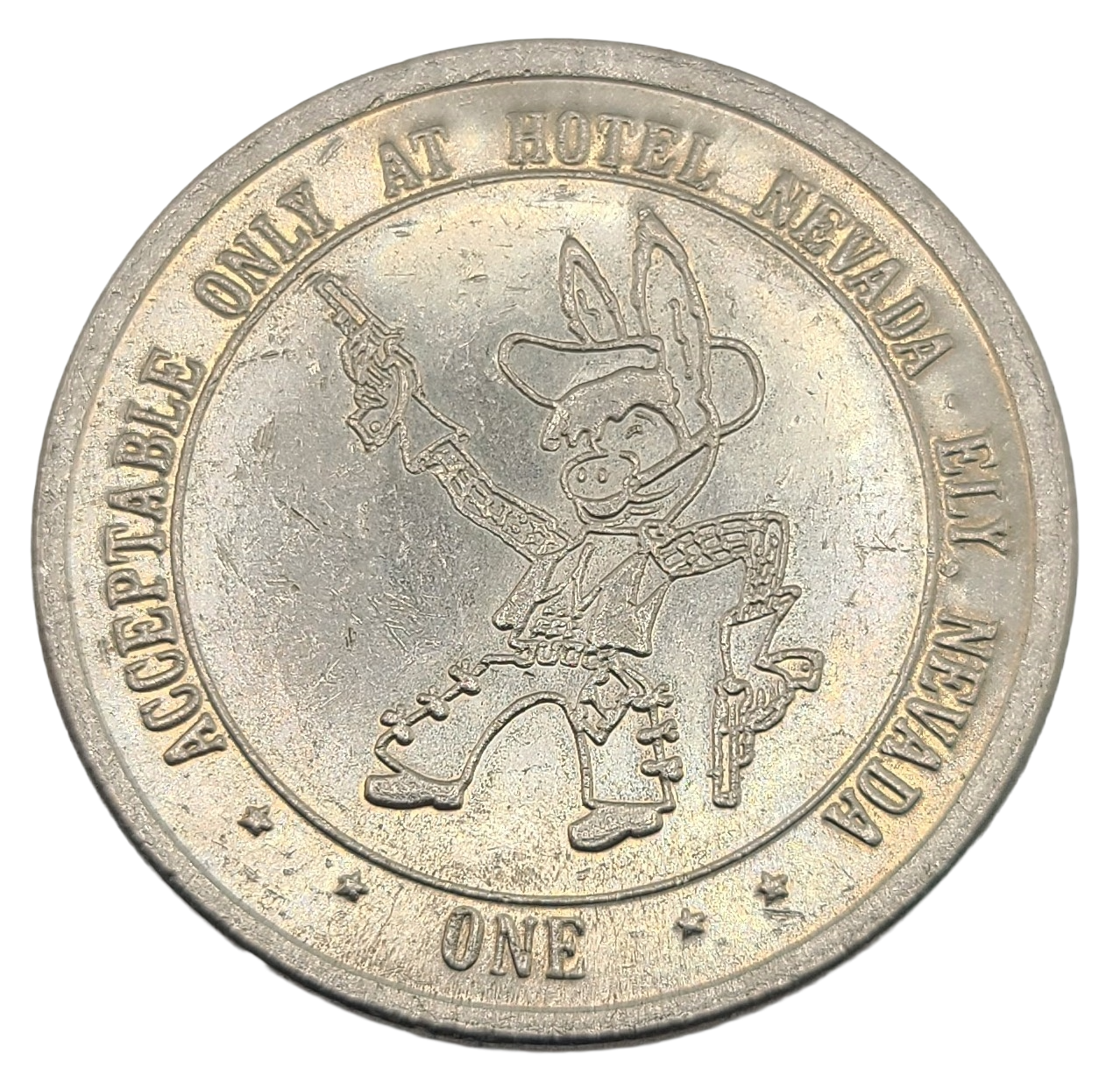 Hotel Nevada Casino Ely Nevada $1 Token 1989