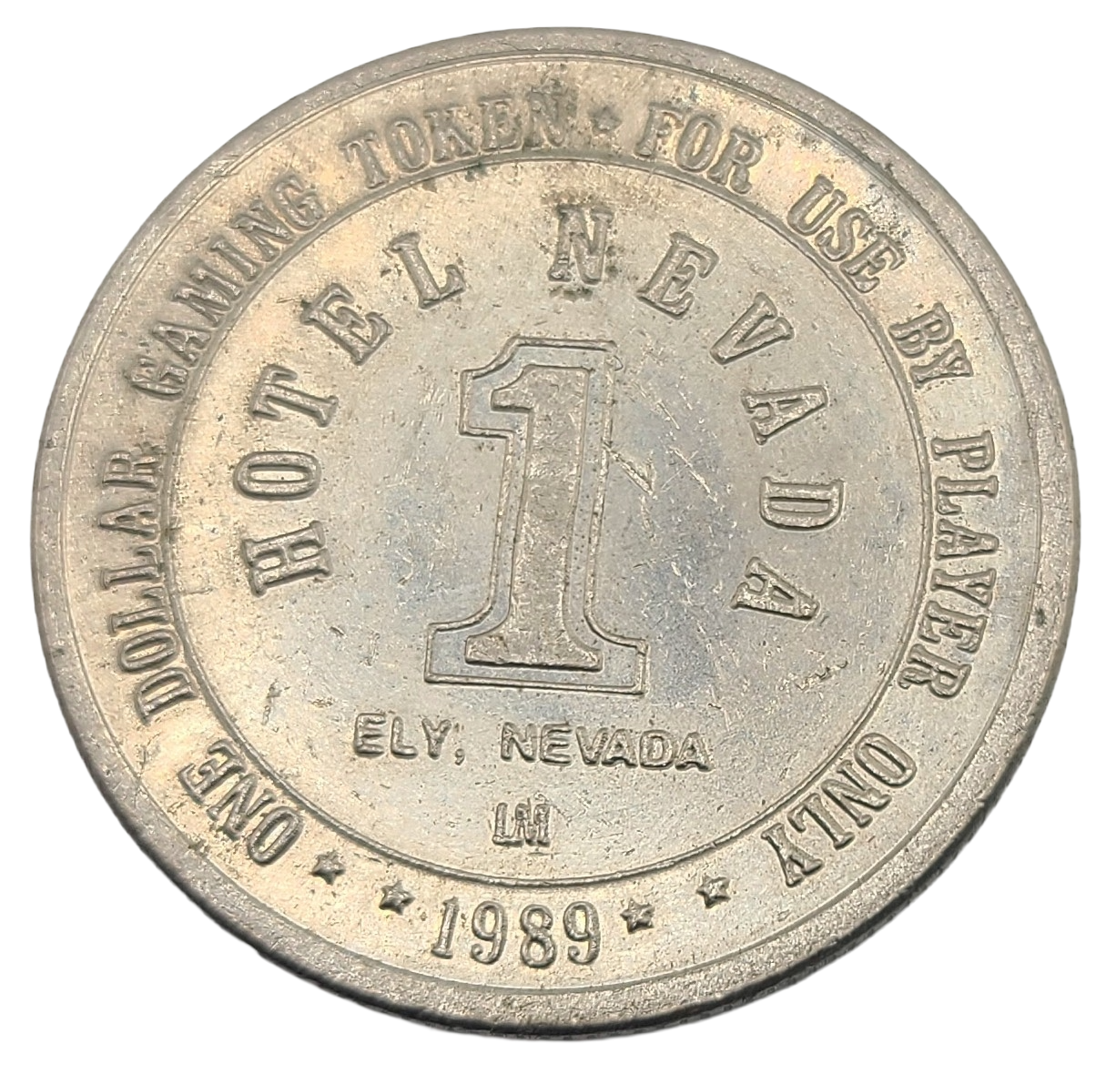 Hotel Nevada Casino Ely Nevada $1 Token 1989