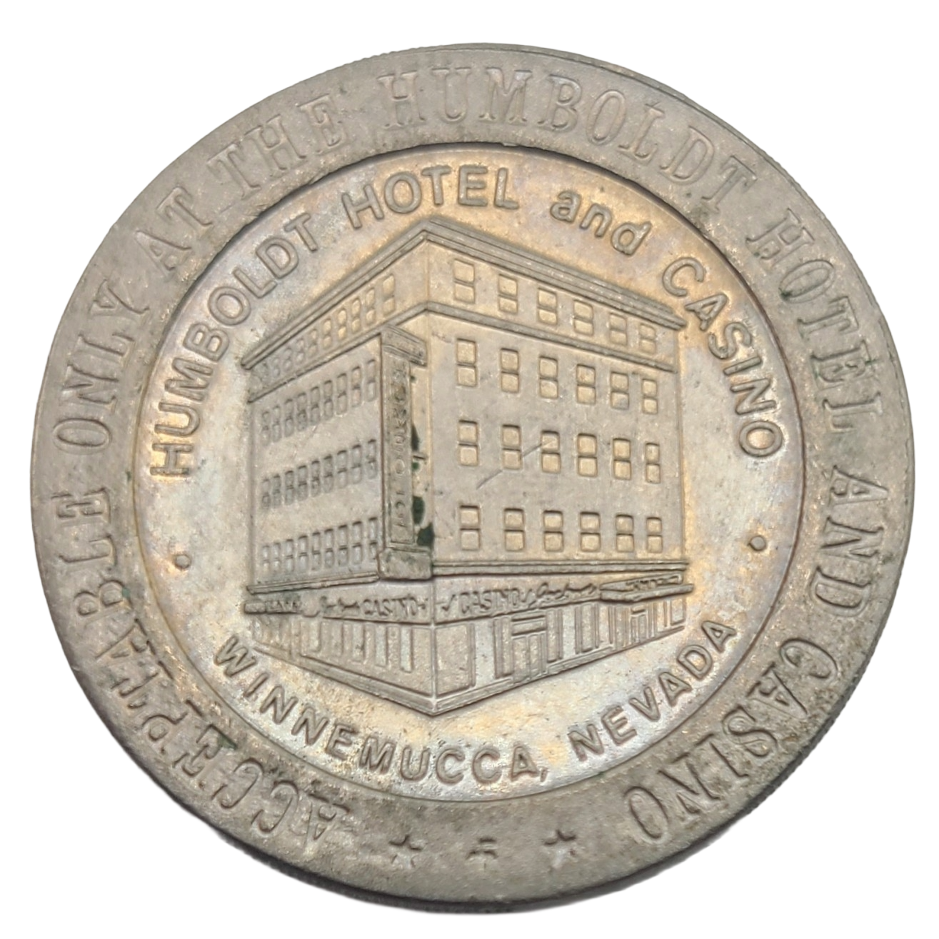 Humboldt Hotel and Casino Winnemucca Nevada $1 Token 1969