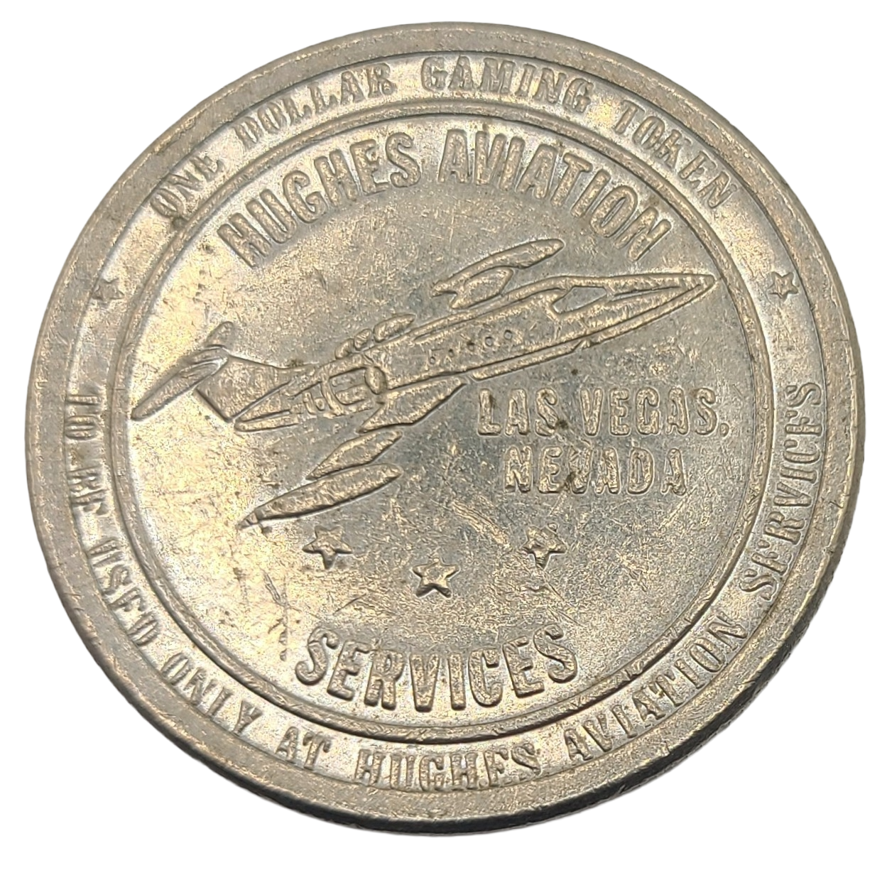 Hughes Aviation Services Las Vegas Nevada Gaming $1 Token 1984