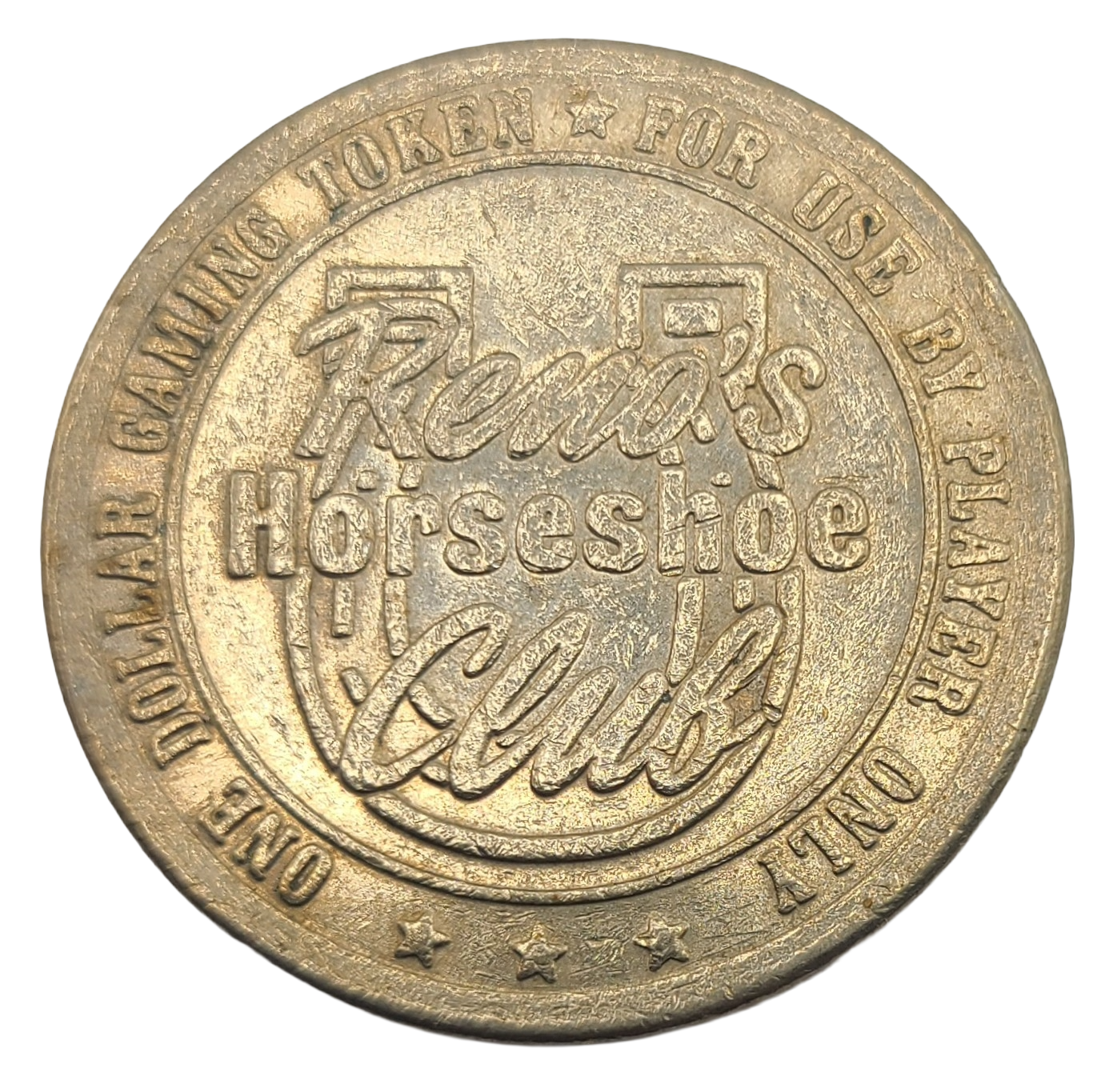 Reno's Horseshoe Casino Reno Nevada $1 Token 1981