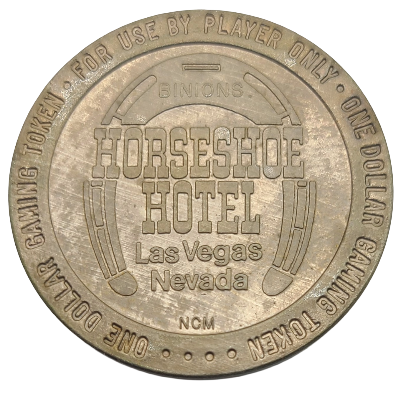 Binion's Horseshoe Hotel and Casino Las Vegas Nevada $1 Token 1988