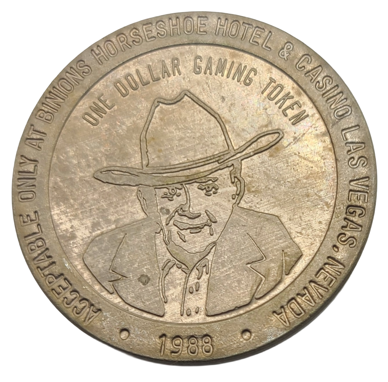 Binion's Horseshoe Hotel and Casino Las Vegas Nevada $1 Token 1988
