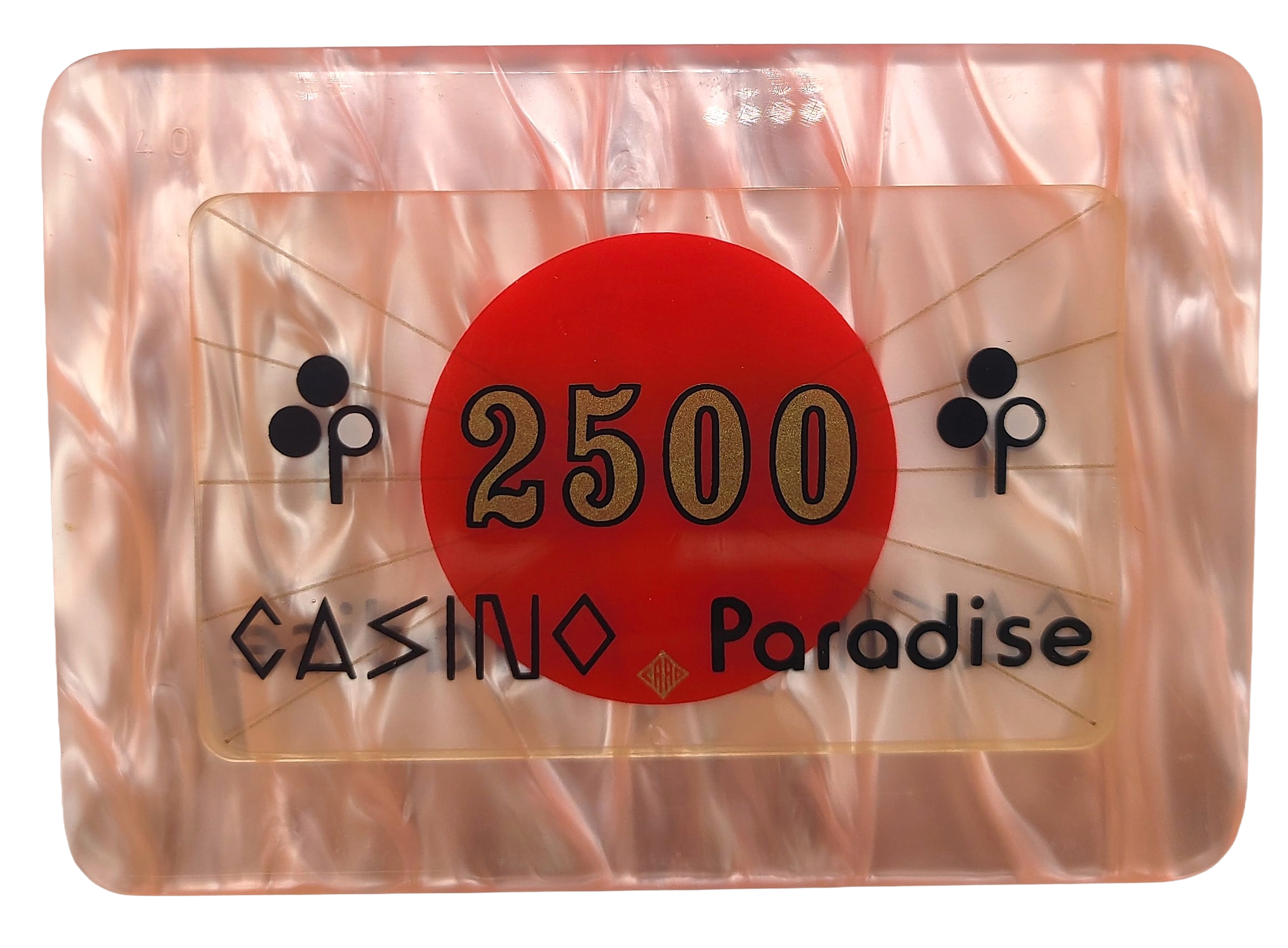 2500 KSH (Kenya Shilling) Casino Paradise Jeton Plaque From Nairobi Kenya