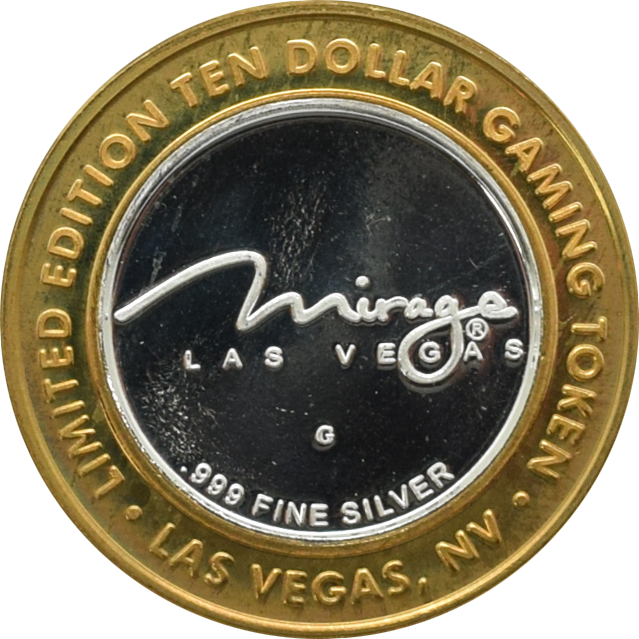 Mirage Casino Las Vegas "Danny Gans - Entertainer of the Year" $10 Silver Strike .999 Fine Silver 2007