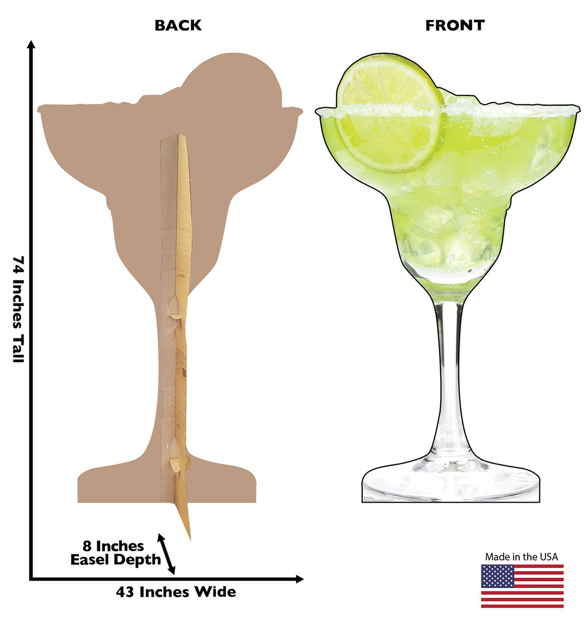 Margarita Glass Cardboard Cutout