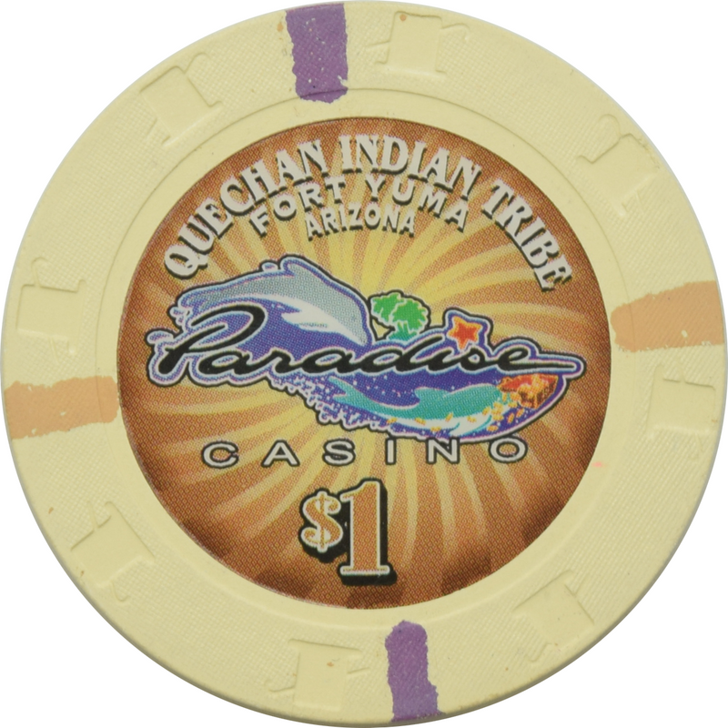 Paradise Casino Yuma Arizona $1 Biege Chip