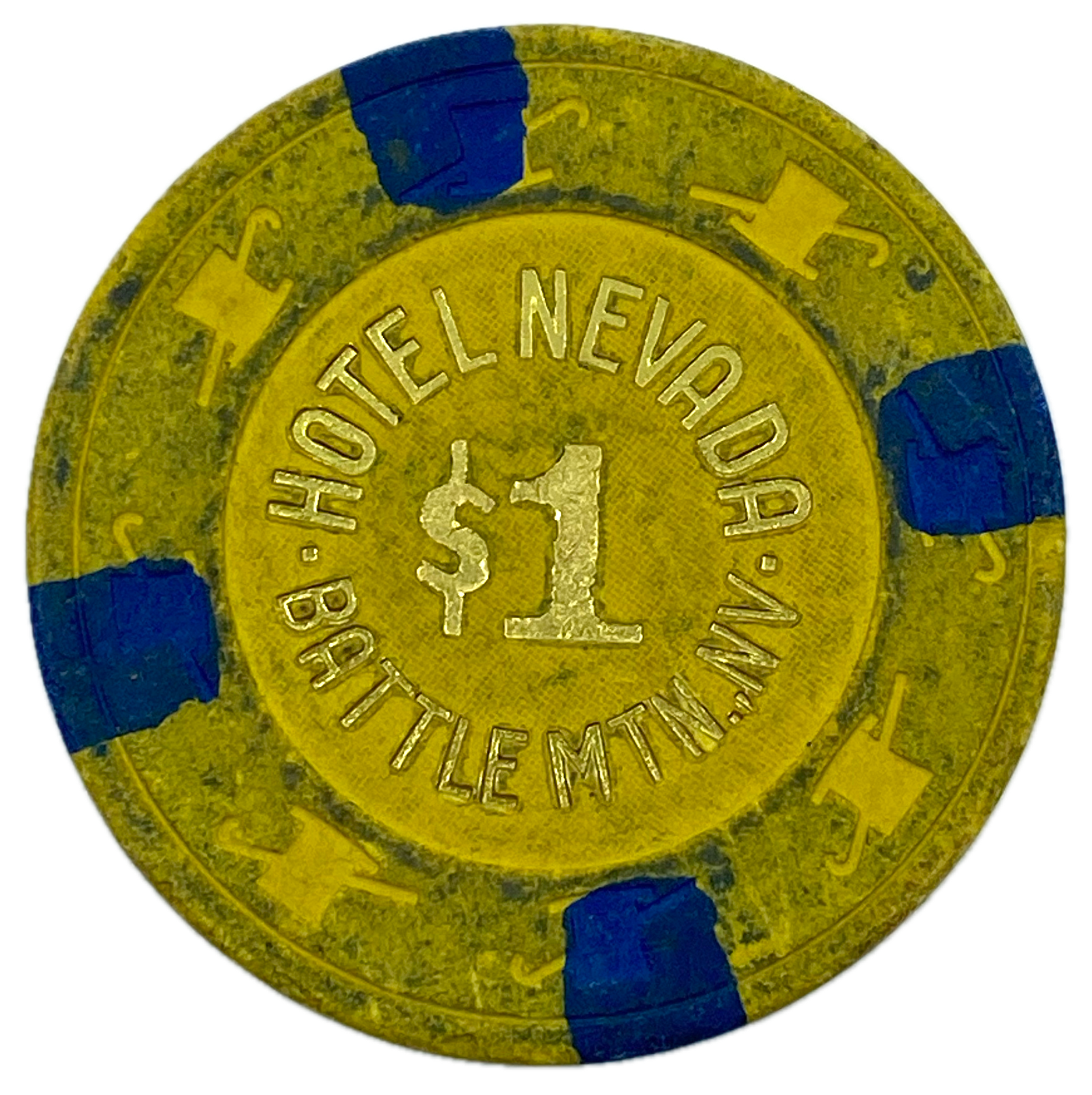 Hotel Nevada Casino Battle Mountain Nevada $1 Chip 1982