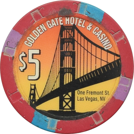 Golden Gate Casino Las Vegas Nevada $5 Chip 2003