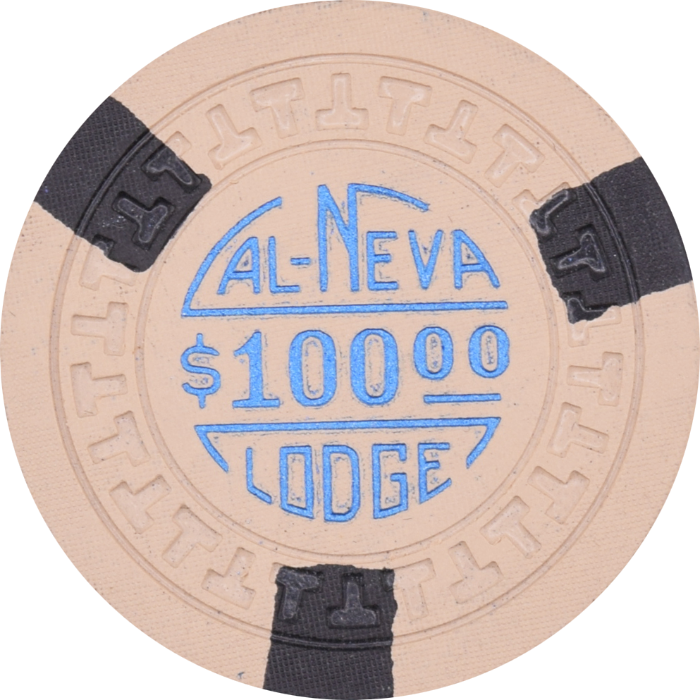 Cal-Neva Lodge Casino Lake Tahoe Nevada $100 Chip 1955