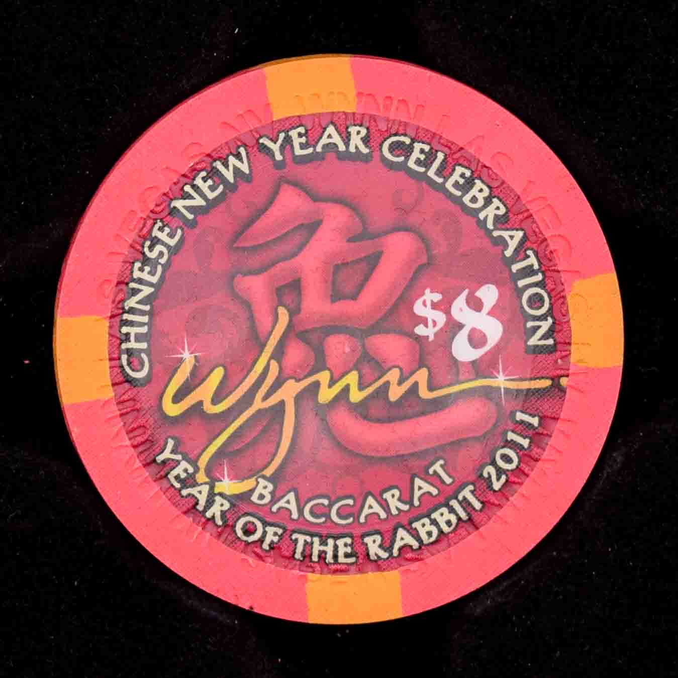 Wynn Casino Las Vegas Nevada $8 Year of the Rabbit Tin and Chip