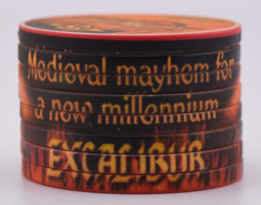 Excalibur Casino Las Vegas Nevada Set of 8 Tournament of Kings $5 Chips 1999