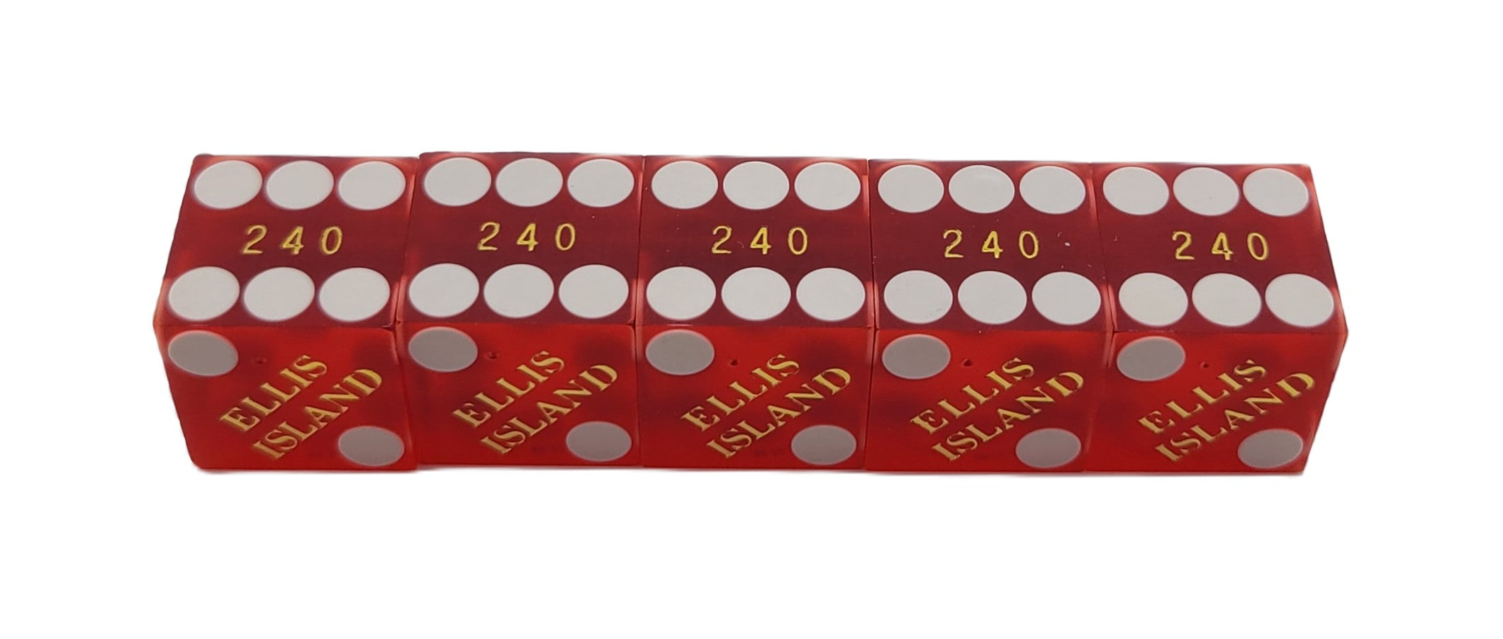 Ellis Island Casino Las Vegas Nevada Stick of Used Dice 2010's #2