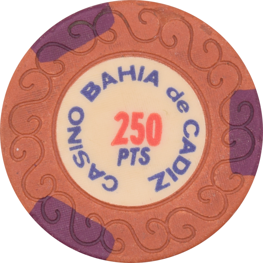 Casino Bahia de Cadiz Cadiz Spain Pts250 Chip