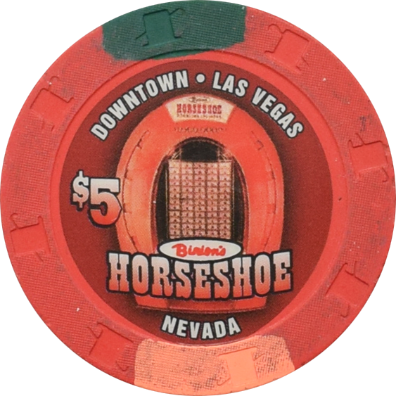 Binion's Horseshoe Club Casino Las Vegas Nevada $5 $1,000,000 Display Chip 2004