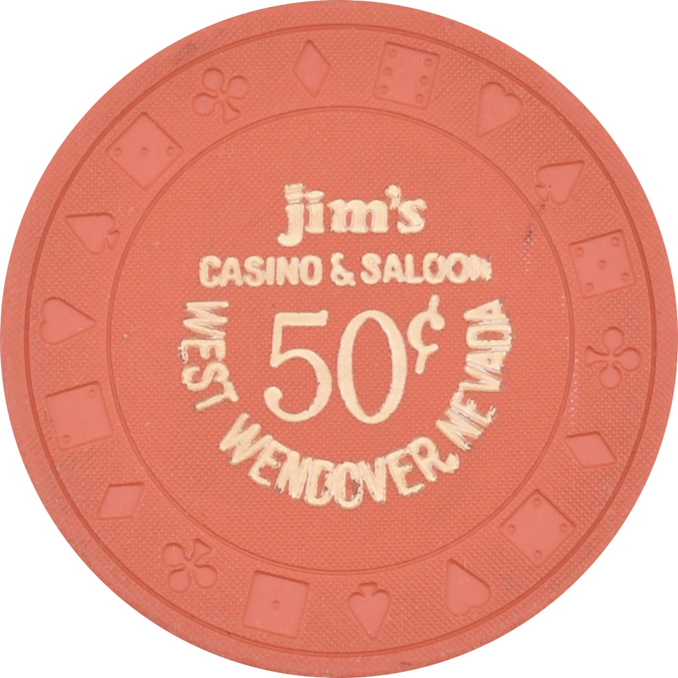 Jim's Casino Wendover Nevada 50 Cent Ewing Chip 1980