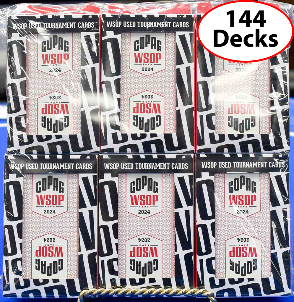 144 Used Red Decks WSOP 2024 Copag Plastic Playing Cards Bridge Size