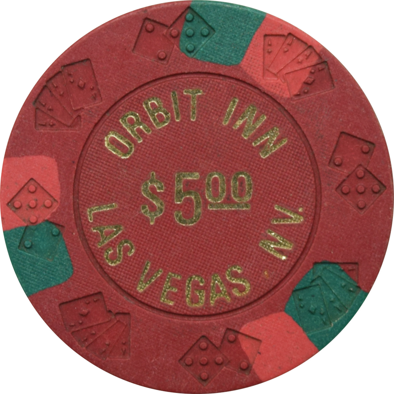 Orbit Inn Casino Las Vegas Nevada $5 DieCar Chip 1979