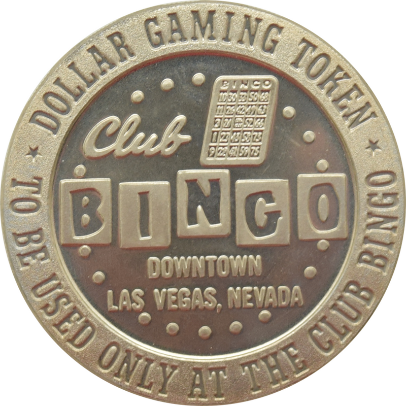 Club Bingo Casino Las Vegas Nevada $1 Token 1966
