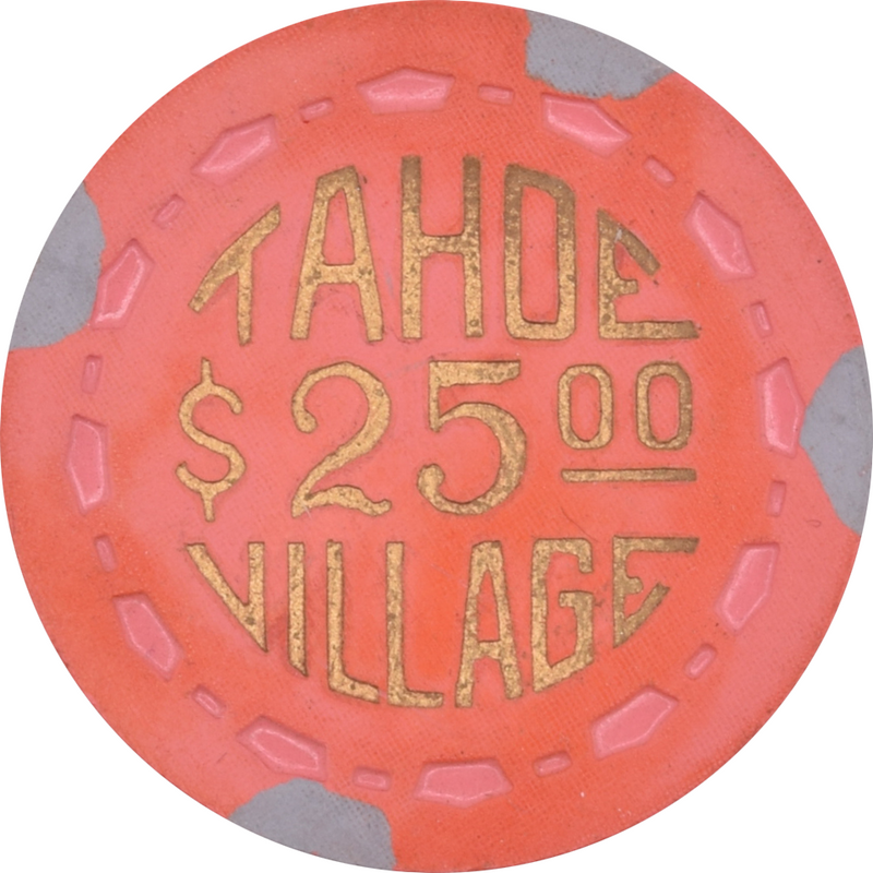 Tahoe Village Casino Lake Tahoe Nevada $25 Chip 1950
