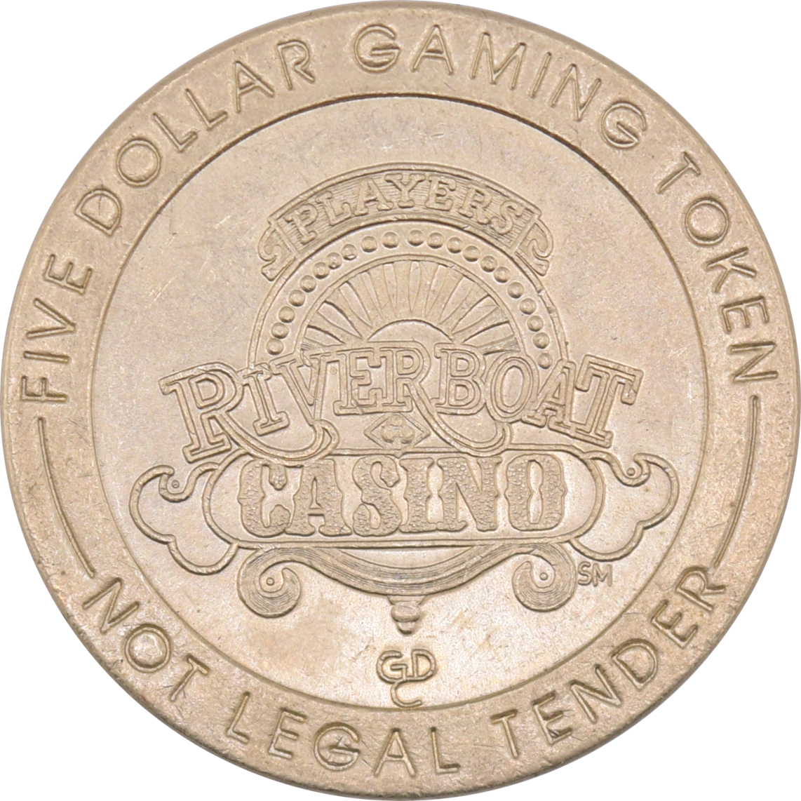 Players Island Casino Lake Charles Louisiana $5 Token