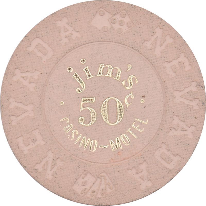 Jim's Casino Wendover Nevada 50 Cent Chip 1980