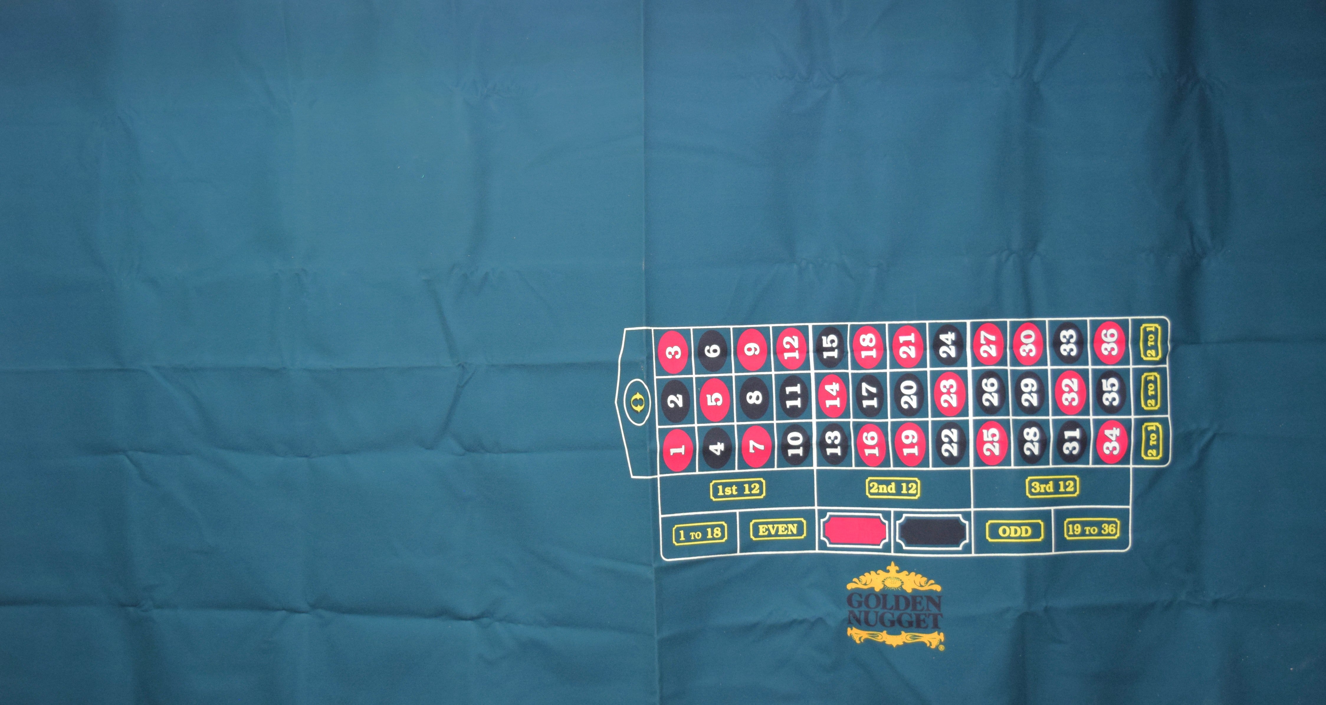 Golden Nugget Casino Las Vegas Nevada Single Zero Roulette Layout Felt