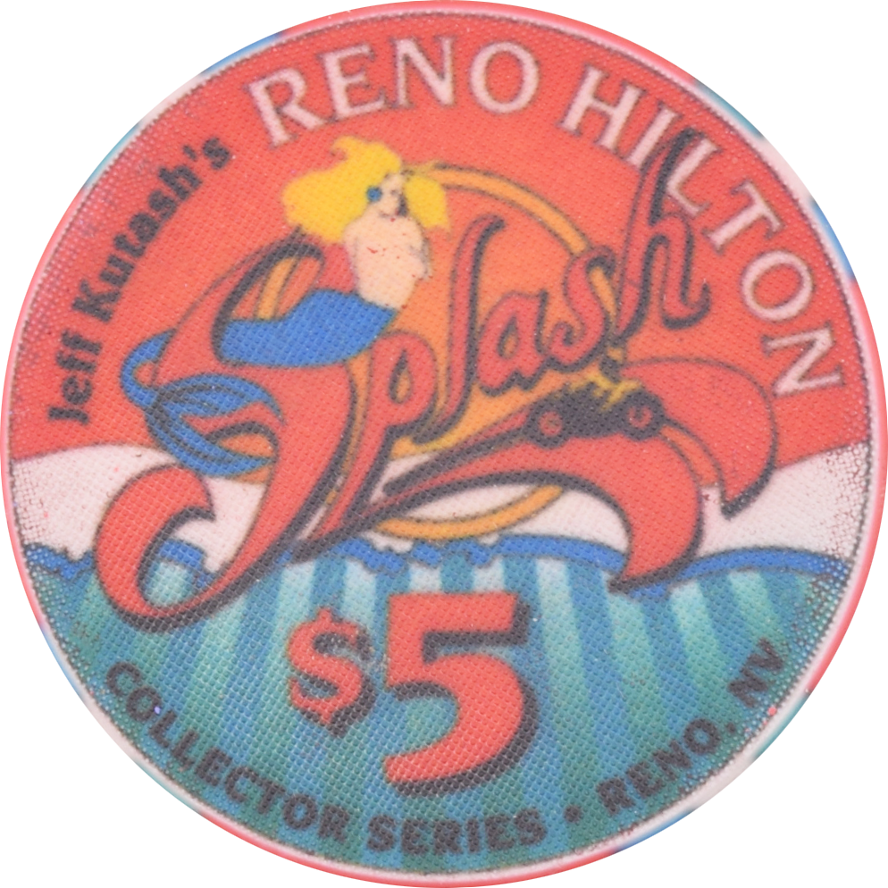 Hilton Resort Casino Reno Nevada $5 Splash Chip 1994